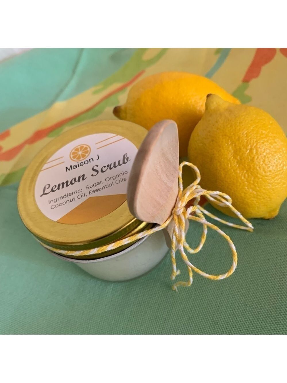 Lemon sugar scrub, hand crafted 8 oz.